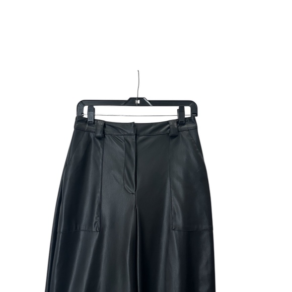NWT $295 Ramy Brook Black Jace Faux Leather Pant Size 6 - Picture 4 of 12